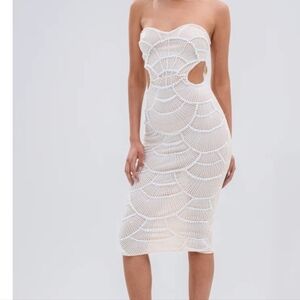 PRINCESS TREATMENT PEARL MIDI DRESS - L